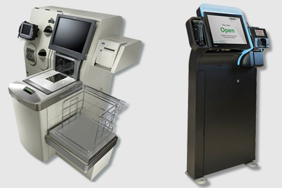 metal to plastic self checkout system