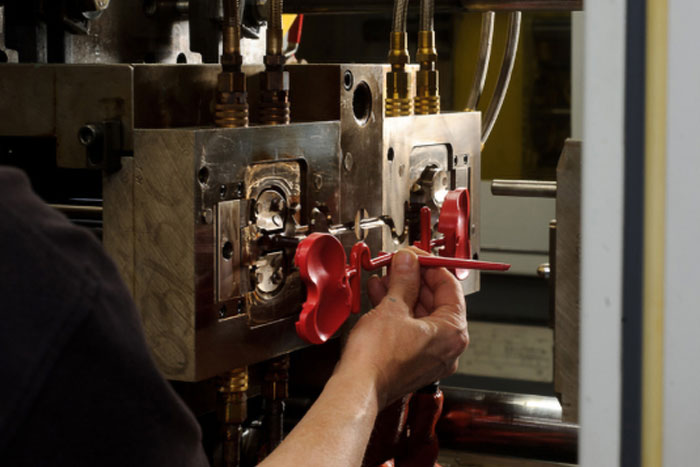 injection molding at mack close up